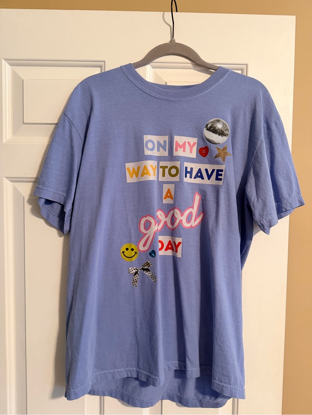 Comfort Colors Lavender Graphic Tee "On My Way To Have A Good Day"